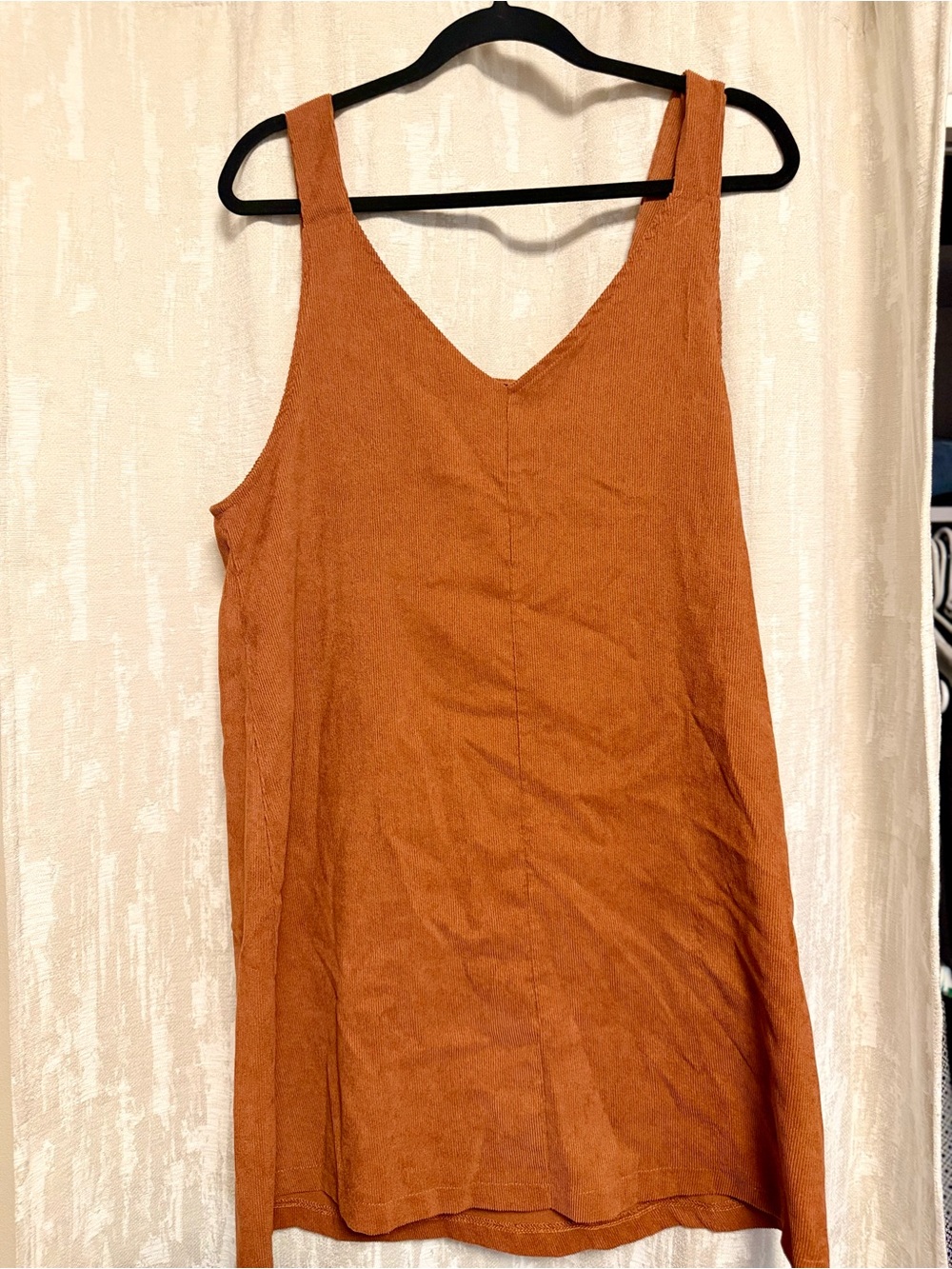 SHEIN Rust-Orange V-Neck Slip Dress